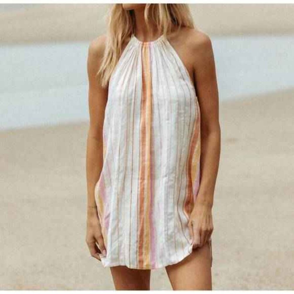 🦩L*SPACE 🦩 Lydia Cover-up Dress Shell Accent M~L NWT